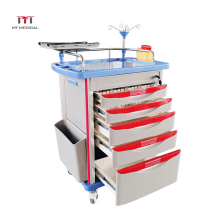 MT Hospital Medical equipment operating room emergency trolley ABS Medical Trolley with drawer medical Emergency trolley